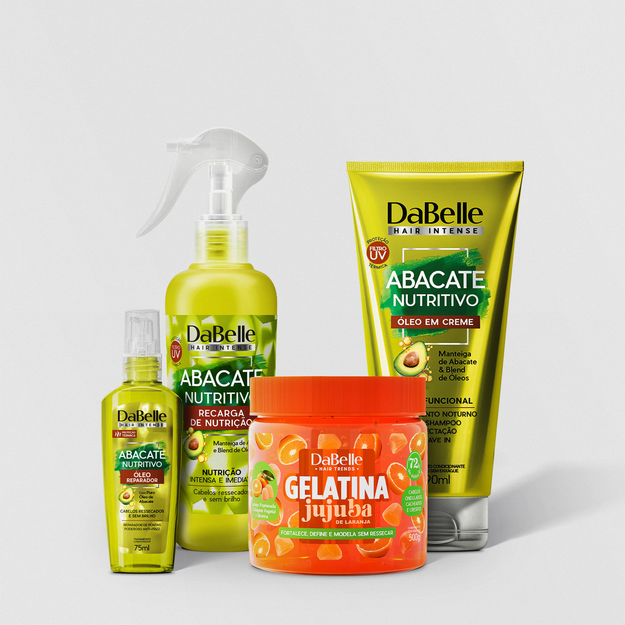 Dabelle-Kit-Finalizacao-4-Produtos---500g-gelatina-jujuba-laranja---Abacate-Nutritivo_
