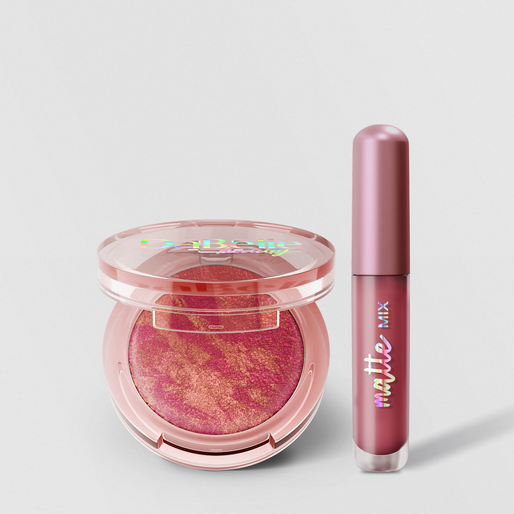 Batom-liquido-matte--Cor-3---Rosa-Quente----Blush-Glow-fechado--Cor-2---Pink-Glow-