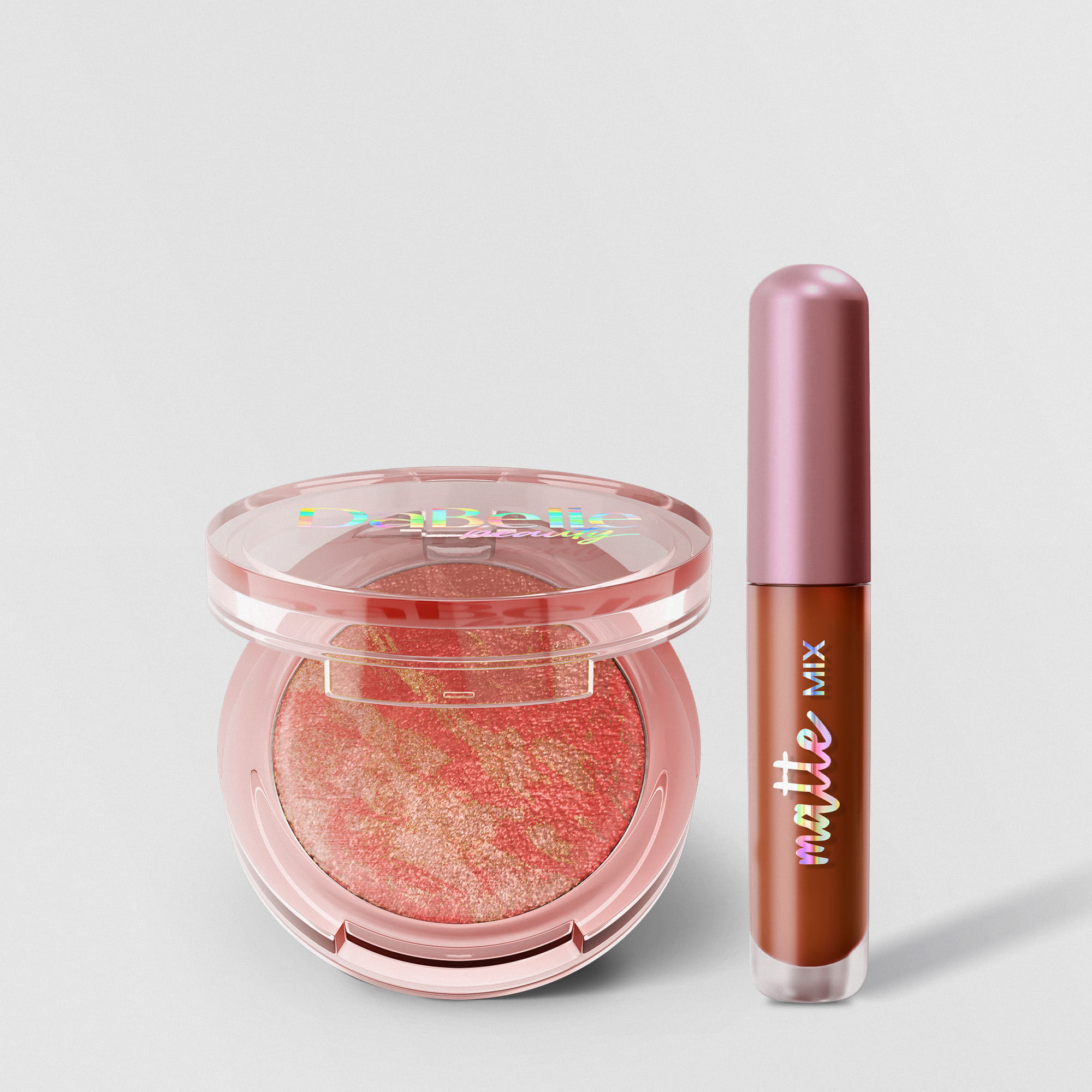 Batom-liquido-matte--Cor-5---Terracota-Unico----Blush-Glow-aberto--Cor-1---Sun-Glow-